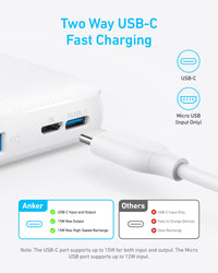 Thumbnail for Anker Power Bank (PowerCore 10K), Compact Travel-Ready 10,000mAh Battery Pack with PowerlQ Charging Technology, 5V/3A High-Speed Charging, USB-C (In and Out) for iPhone, iPad, Samsung, Pixel, and More