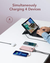 Thumbnail for VEGER Portable Charger for iPhone with Built in Cables and Wall Plug, 10000mah Slim Fast Charging USB C Power Bank, Travel Essential Battery Pack Compatible with iPhone, iPad, Samsung etc(Coffee)